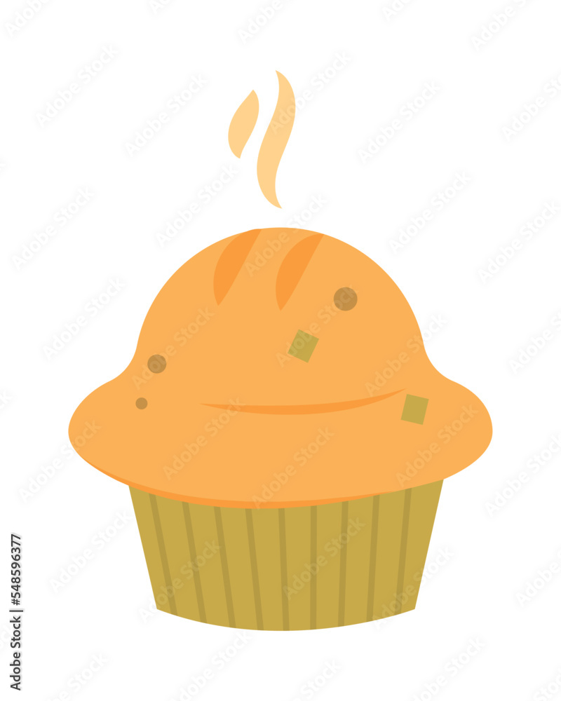 Sticker vegetarian muffin icon