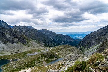 landscape with lake and mountains