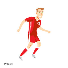 Fototapeta na wymiar Poland Soccer Player Vector Illustration