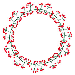 Watercolor circle frame Floral border