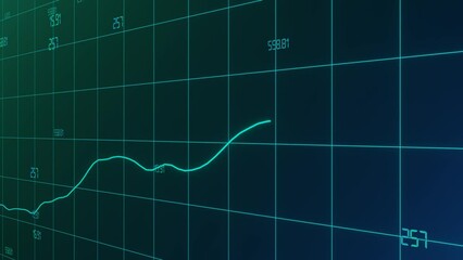 Stock market animated graphic. Stock price chart. Financial and business concept.	