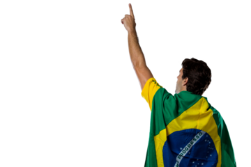 Brazilian soccer player, celebrating the championship