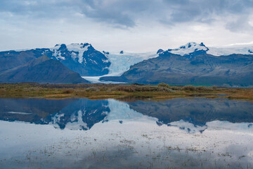 Landscape of the Ring Road near the Skaftafell Glacier (Iceland)