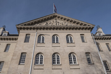 Amsterdam National Maritime museum (Het Scheepvaartmuseum) building. National Maritime Museum is housed in the historic Arsenal building dating from 1656. AMSTERDAM, The NETHERLANDS. 