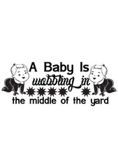 a baby is webbing in the middle of the yard