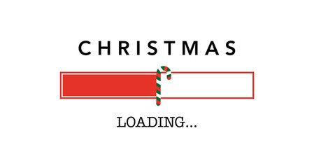 Christmas is loading. Banner. Vector graphics