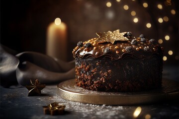 Sumptuous decadent christmas party food, canapes desserts and cakes, landscape format DPS