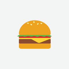 Hamburger icon isolated. Fast Food Concept.