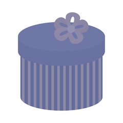 purple round gift box