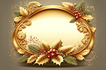 Christmas decorative banner, template