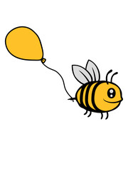 Glückliche Luftballon Biene Comic 