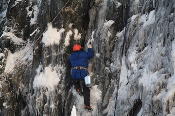 climber on the rock