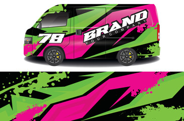 Company car wrap. wrap design for company camper car and others