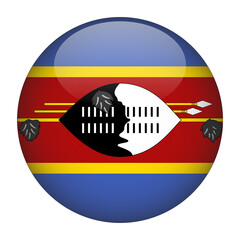 Eswatini 3D Rounded Flag with Transparent Background