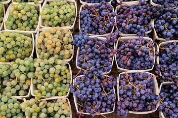 Fresh and organic grape at farmers market