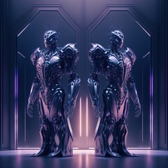 Two symmetrcal cyborgs