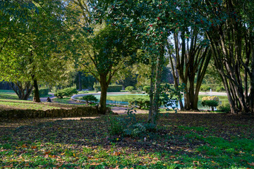 Obraz premium Fontana Rotonda at Villa Borghese city park in Rome, Italy