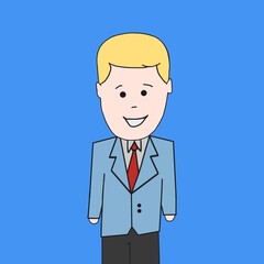 Businessman talking about growth