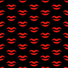 seamless pattern with lips or kisses. vector. - 548613397