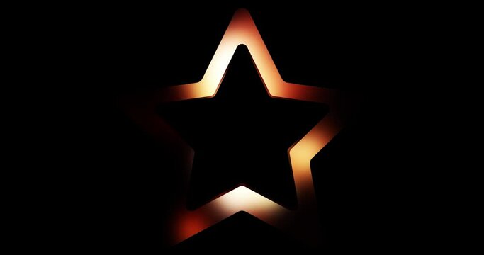 Beautiful golden stars twinkling on a black background.