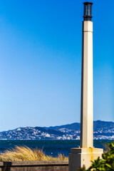 Oceanside lamppost on Petone waterfront in Wellington, New Zealand
