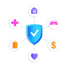 Insurance agency icons