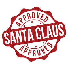 Santa Claus approved grunge rubber stamp