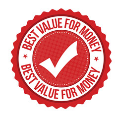 Best value for money label or sticker