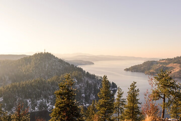 sunset in the mountains