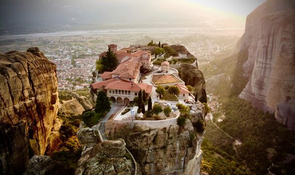 Orthodox Christian Monastery In Meteora, Greece