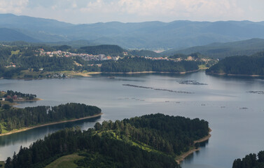 Beautiful view from Dospat reservoir in Bulgaria