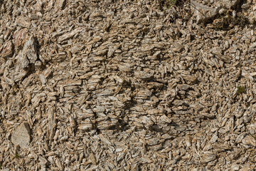 Rock formation. The background of stone chips. Mountains, macro photography.