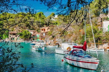 Caló d'En Boira - romantic bay of Cala Figuera with anchoring boats-3913