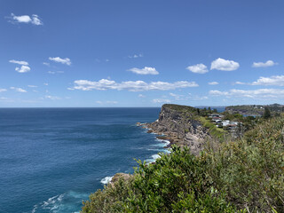 View of the coastline from a headline