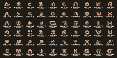 Mega logo monogram letter A to Z logo design collection.