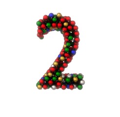 Holiday Ornament Font - Number 2