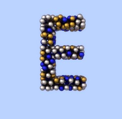 Holiday Ornament Font - Letter E