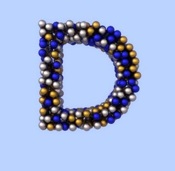 Holiday Ornament Font - Letter D