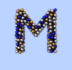 Holiday Ornament Font - Letter M