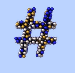 Holiday Ornament Font - Hashtag