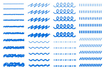 クレヨン素材のいろいろな線セット