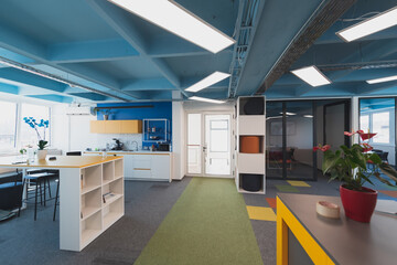 Photo of a modern office where programming, digital marketing and web design projects are done....