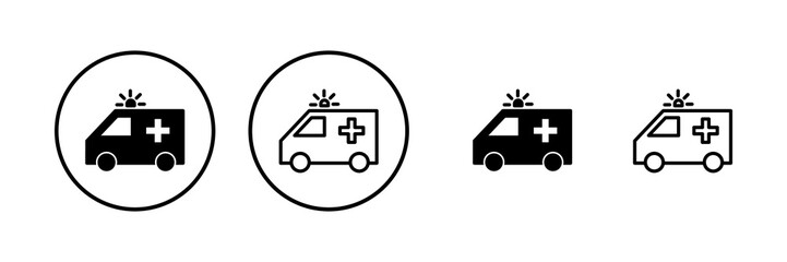 Ambulance icon vector illustration. ambulance truck sign and symbol. ambulance car © OLIVEIA