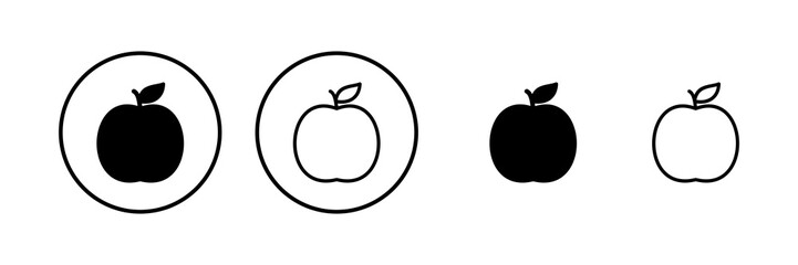 Apple icon vector illustration. Apple sign and symbols for web design.