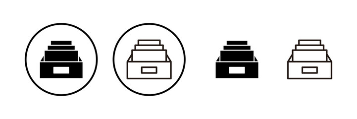 Archive folders icon vector illustration. Document vector icon. Archive storage icon.