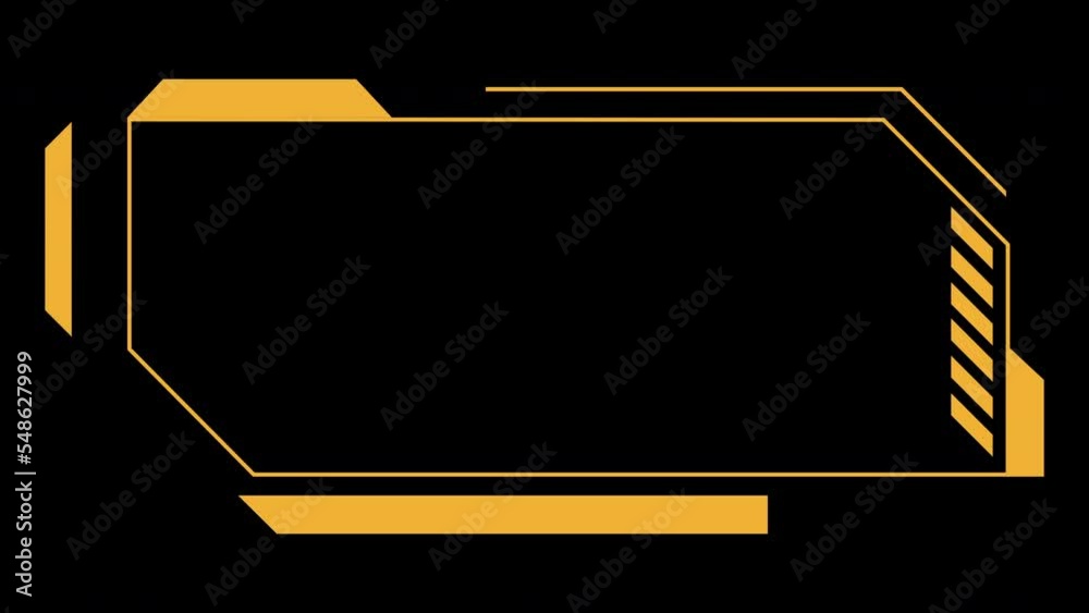 Poster Cyberpunk retro futuristic HUD animation for live streaming display overlay and copy space in neon light color
