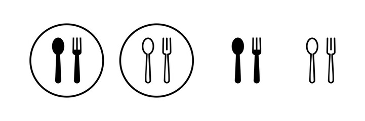 spoon and fork icon vector illustration. spoon, fork and knife icon vector. restaurant sign and symbol