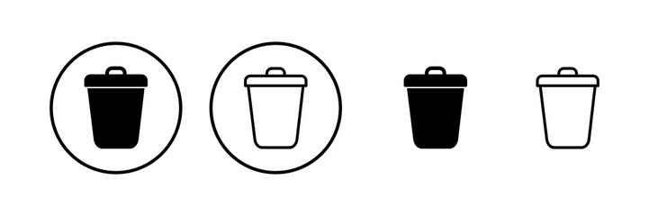 Trash icon vector illustration. trash can icon. delete sign and symbol.