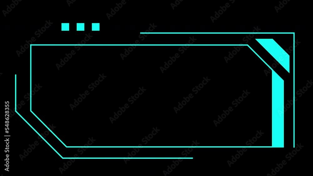 Poster Cyberpunk retro futuristic HUD animation for live streaming display overlay and copy space in neon light color