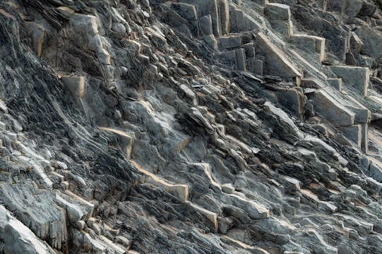 Canada, Labrador, Newfoundland, Green Point, Close-up of Green Point Geological Site in Gros Morne National Park